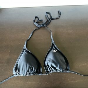 Triangle black bikini top